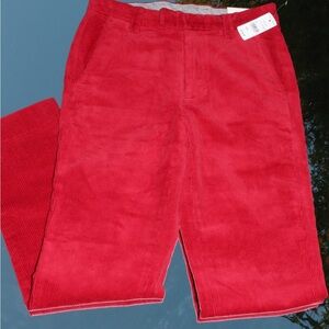 Brooks Brothers Vibrant Red Corduroy Pants